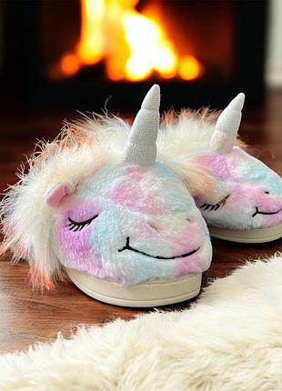 Комнатные тапочки кигуруми женские кигурумы темно розовый (lg-2 white-purple (40-41 (25,5 см))