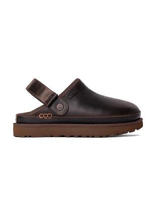 Urbanshop com ua шкіряні шльопанці ugg goldenstar clog lthr regen колір коричневий на платформі 1167536.iwd розміри запитуйте