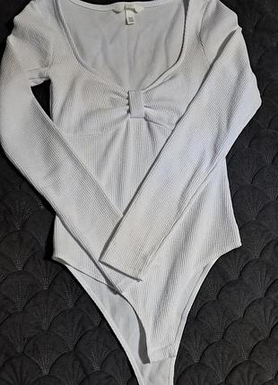 Белое женское боди от h&amp;m