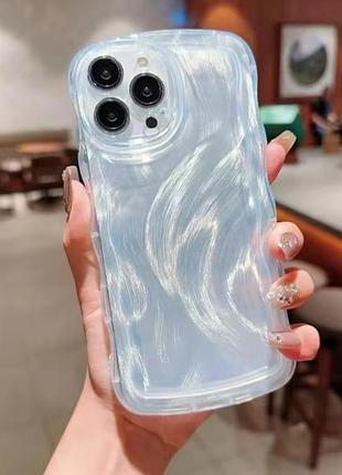 Силіконовий чохол для iphone 14 з хвилястим дизайном
