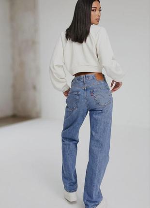 Оригинальные джинсы levi’s 501 original straight fit на пуговицах высокая посадка