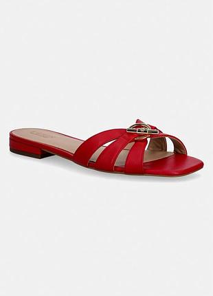 Urbanshop com ua кожаные шлепанцы lauren ralph lauren blaike slide цвет красный 802982875008 размеры запиту