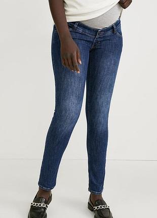 Джинси skinny для вагітних для жінки c&a 2179361 36(s) темно-синій