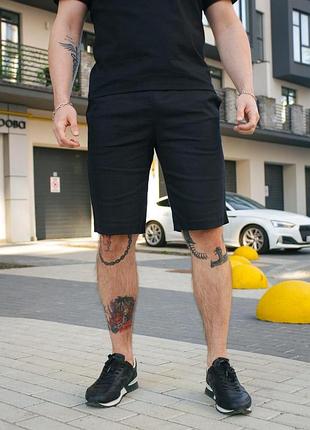 Шорти чоловічі лляні базові "flax" intruder чорні 3xl