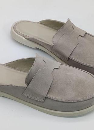 Щикарные женские сабо barefoot hermi натуральная замша песок