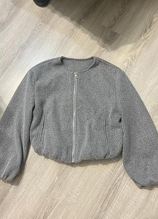 Сірий бомбер жіночий типу zara