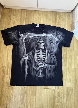 Вінтажна футболка rock death full print 90s