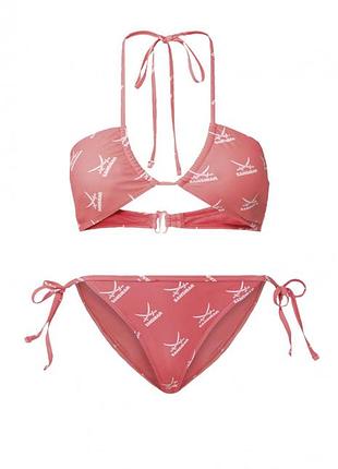 Купальник раздельный на завязках для женщины sansibar lycra® 434020-434021 40(m) коралловый