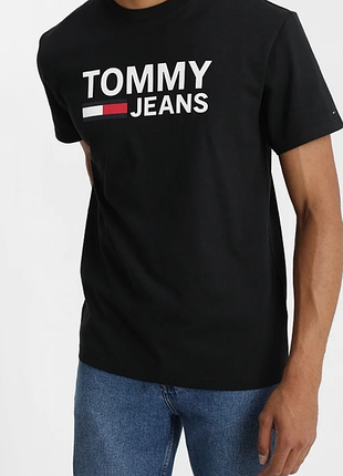 Tommy jeans томми джинс футболка с принтом cotton хлопок