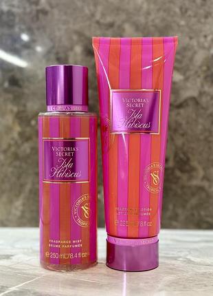 Набір спрей / міст та лосьйон victoria's secret isla hibiscus