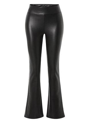 Брюки с искусственной кожы для женщины esmara lycra® 464222 40(m) черный