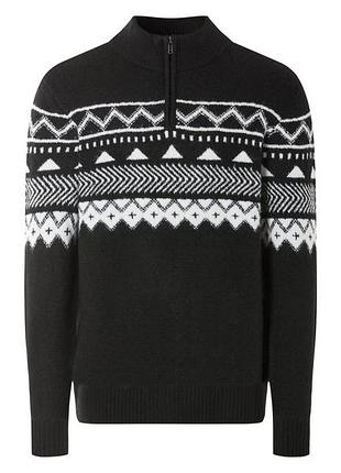 Свитер на молнии для мужчины livergy lycra® 458519 xl черный