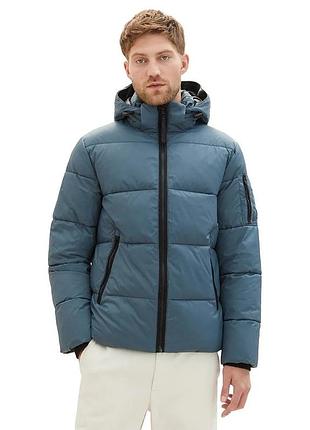 Зимняя куртка пуффер tom tailor мужская синий (1039770 blue xl)