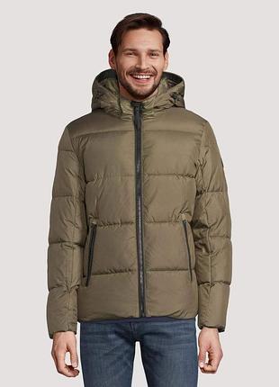 Зимняя куртка пуффер tom tailor мужская хаки (1028373 khaki l)