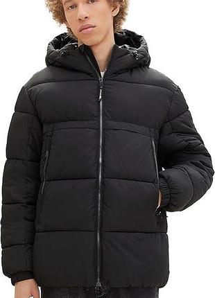 Зимняя куртка пуффер мужская tom tailor черный (1039404 black l)