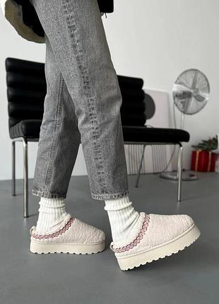 Уги - тапки м'які тедді tazz braid slippers жіночі yala молочний (yzm23 milk1 (39 (25 см))