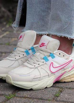 Кросівки nike v2k runtekk beige pink blue жіночі no brend бежевий (fdo0736 beige (37,5 (23,5 см))