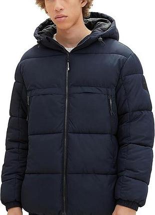 Зимняя куртка пуффер мужская tom tailor темно-синий (1039404 d-blue s)
