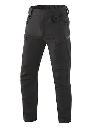 Тактические мужские штаны lesko b260 black р.30 теплые на флисе
