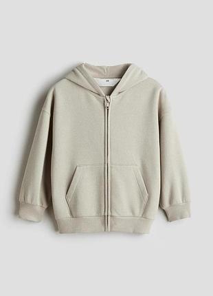 Детская теплая толстовка с капюшоном для мальчика h&m 92 см бежевый (25120506a)