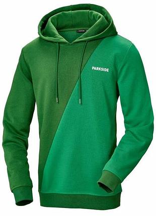 Худи с начесом для мужчины parkside ecoprint 450941 s зеленый
