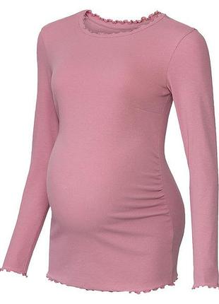 Футболка-лонгслів для вагітних для жінки esmara lycra® 426918 xs рожевий