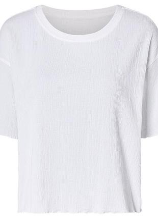 Футболка оверсайз для женщины esmara lycra® 443532 m белый