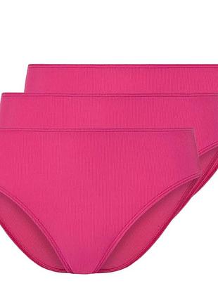 Трусики-слип набор 3шт. в рубчик для женщины esmara lycra® 454843-1 s розовый