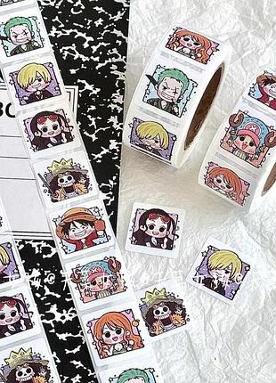 Стикеры ван пис (500 шт) one piece abc