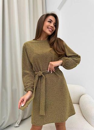 Сукня ao522 золотиста oversize xl-3xl