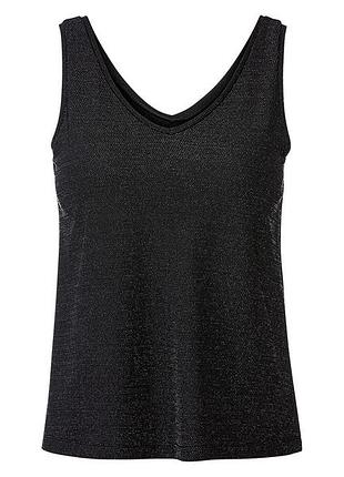 Топ из блестящей ткани для женщины esmara lycra® 428337 s черный