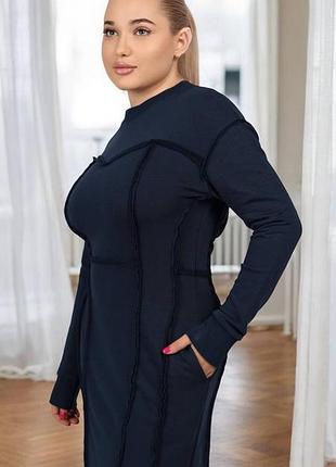 Стильное женское платье со швами s,m,l