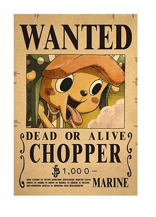 Плакат ван піс тоні тоні чоппер one piece abc