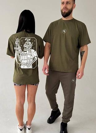 Футболка милитари штурмовик, унисекс, цвет хаки, размеры s-xxl