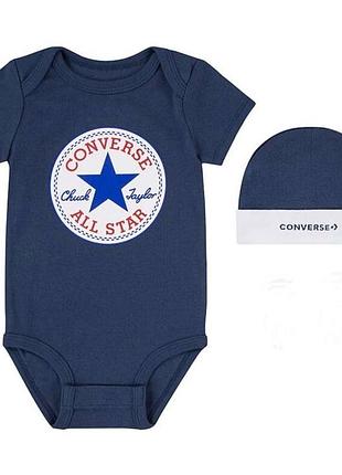 Набір converse для малюка: боді + шапочка р. 0–6 місяців / 60–70 см