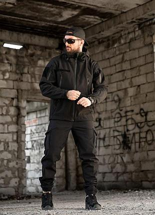 Тактический костюм софтшел bandit черный вт7955