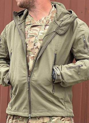 Тактична військова куртка soft shell (софт шел) койот, олива, чорний