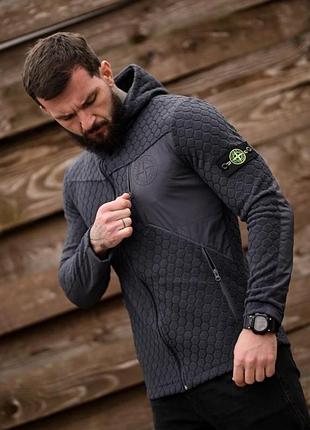 Флисовая кофта stone grey пп8056 4