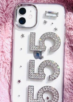 Шикарний чохол на iphone 11 з кристалами