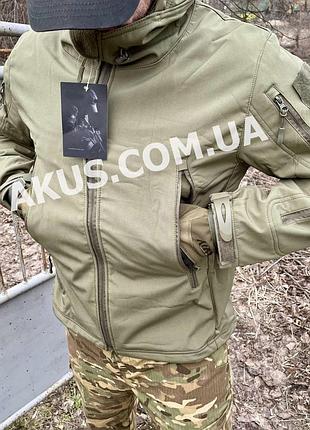 Куртка тактическая оригинальная soft shell софт шелл олива 4xl