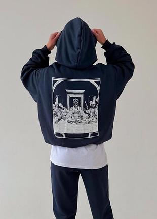 Зип-худи милитари без флиса, унисекс, цвет графит, размеры s-xxl