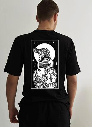 Футболка милитари унисекс, цвет черный, размеры s-xxl