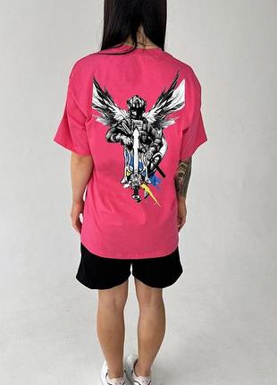 Футболка унісекс, колір рожеви, "захисник", розмір s-xxl