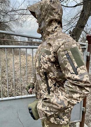 Тактична куртка softshell (софт шел) демісезон піксель 48