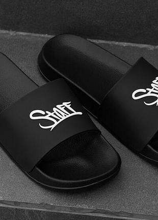 Мужские шлепанцы с логотипом staff black logo2
