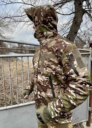 Тактична куртка softshell (софт шел) демісезон піксель, мультикам 52