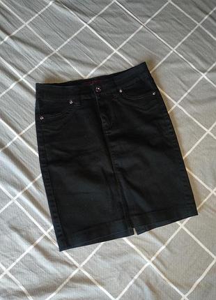 Джинсова спідниця-олівець