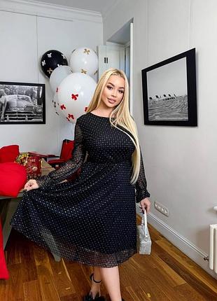 Элегантное платье сетка 10