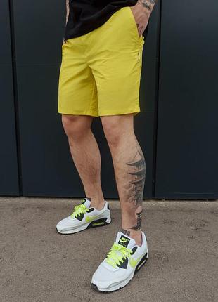 Желтые плавательные шорты длинные staff yellow basic