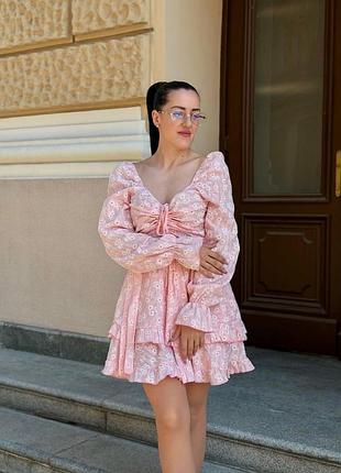 Молодежное мини-платье 5